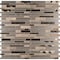 Ackland Moire Interlocking 12 in. x 12 in. Metal Stone Glass Blend Mosaic Wall Tile, 20PK AKM-SGM-MOI12X12ILX-CA - alternate 1